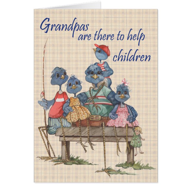 Hjälp om Grandpas - Greeting Card Hälsningskort (Framsidan)