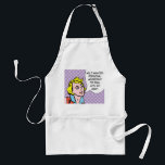 Hjälp önskade humorbokförklädet förkläde<br><div class="desc">Samtalet om en ärlig "hjälp önskade" annonsen! Denna förklädedesign presenterar en nätt humorbok gal., och ett tal bubblar med ord, "önskad hjälp: Personlig assistent som handlar med min skit!", Det blått synade blont ha på sig ett rött, och vitpolkaen pricker skjortan med en blått, och vitpolkaen pricker förser med krage....</div>