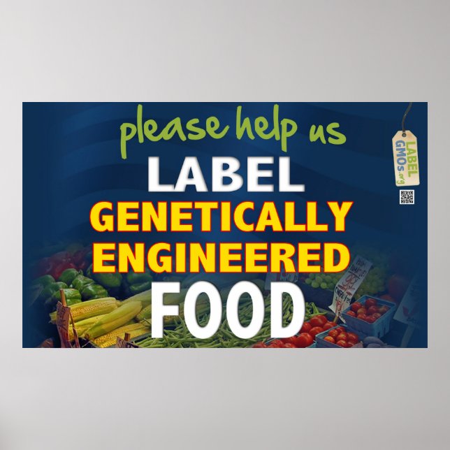Hjälp oss att märka GMO Mat! Poster (Framsidan)