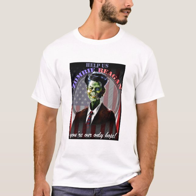 Hjälp oss zombien Reagan! Tröja (Framsida)