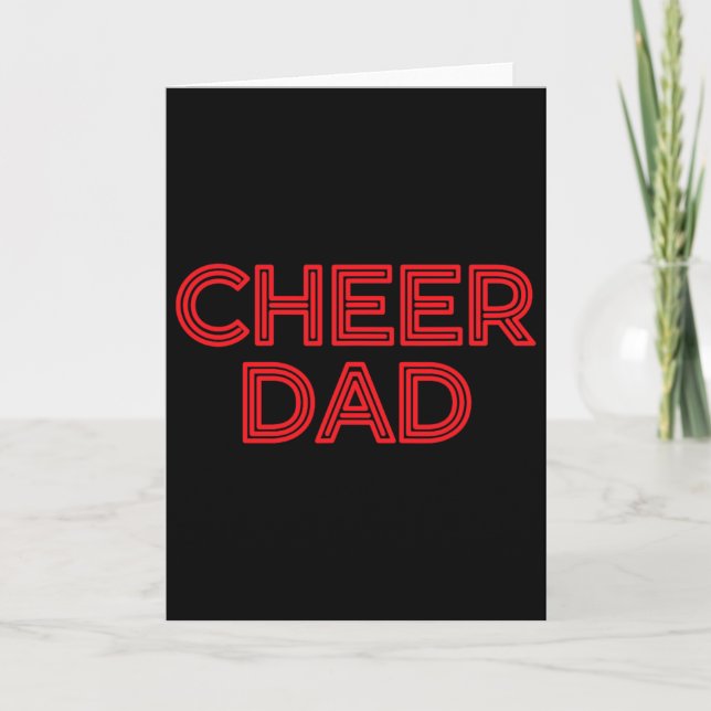 Hjälp Pappa Röd Cheerleading _1  Kort (Framsida)