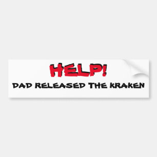 Hjälp! Pappa släppte Kraken Bildekal