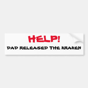Hjälp! Pappa släppte Kraken Bildekal