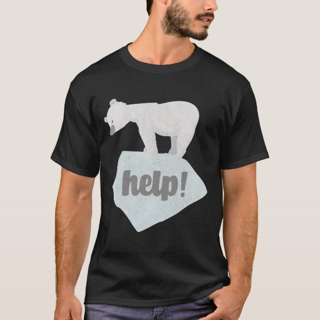 Hjälp Polarna Bear T Shirt (Framsida)