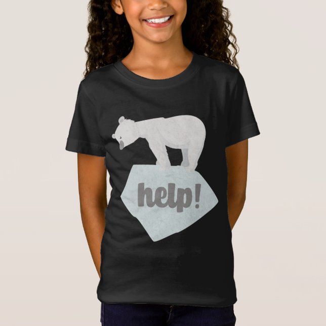Hjälp Polarna Bear T Shirt (Framsida)