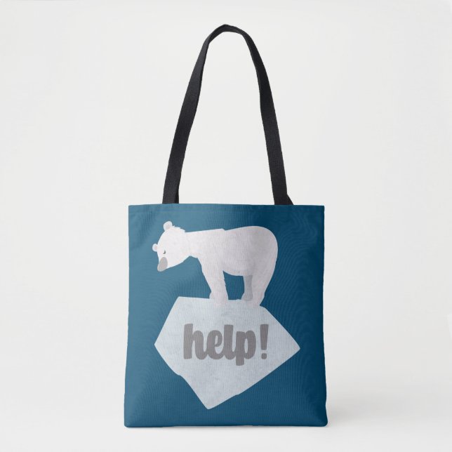Hjälp Polarna Bear Tygkasse (Framsida)