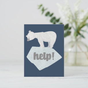 Hjälp Polarna Bear Vykort