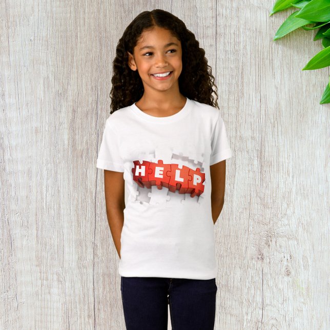 Hjälp Puzzle Biet Girls T-Shirt (Skapare uppladdad)