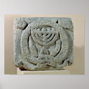 Hjälp som skildrar en menorah poster
