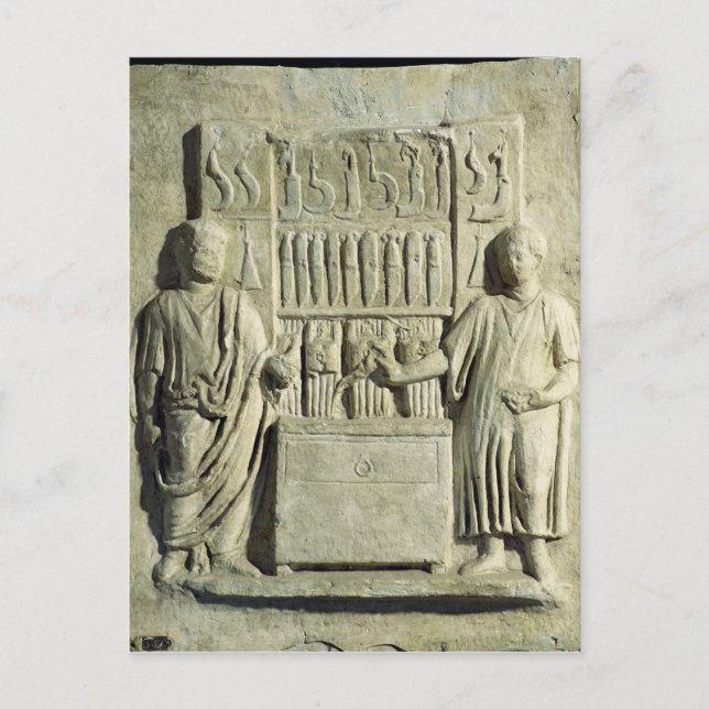 Hjälp som skildrar ett bestick vykort (Framsida)