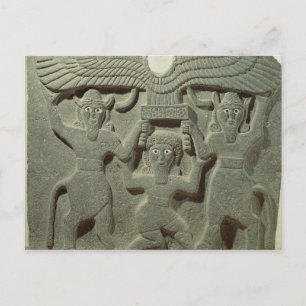 Hjälp som skildrar Gilgamesh mellan två Vykort