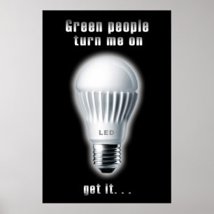 Hjälp till att förändra världen med en glödlampa p poster
