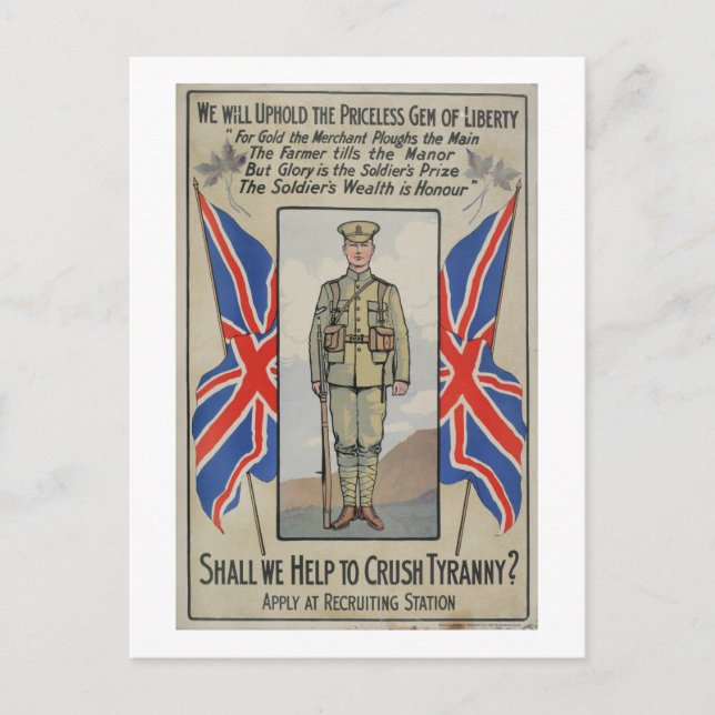 Hjälp till Crush Tyranny_Propaganda Poster Vykort (Framsida)