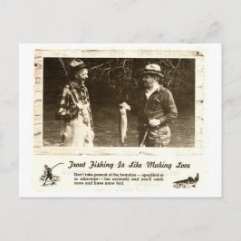 Hjälp till Retro utomhus Man Cave Fishing - Vykort