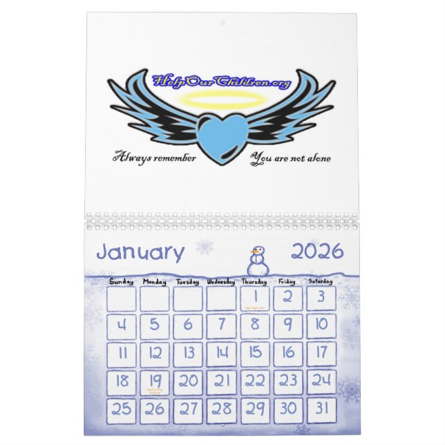 Hjälp vår barnkalender kalender (Jan 2026)