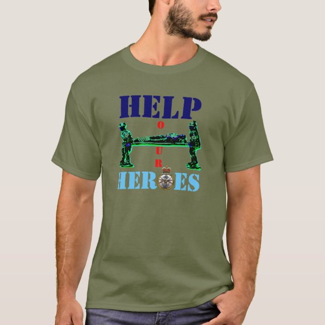 Hjälp vår hjälteT-tröja Tee Shirt (Framsida)