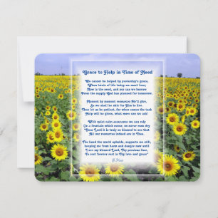 "Hjälp vid behovstid" Christian dikt  Julkort