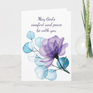 Hjälp vid svårighet att blomma på djup sympati kort