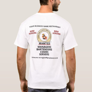 Hjälp ville nu anställa medarbetare för att anpass t shirt