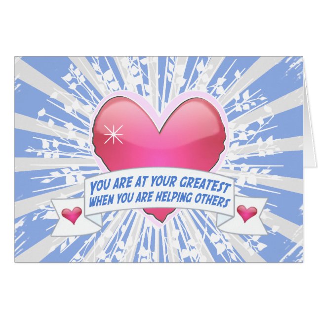 Hjälpa andra hälsningskort (Framsidan Horizontal)