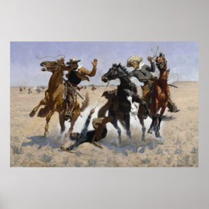 Hjälpa en kamrat av Frederic Remington Poster