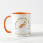 Hjälpa Tassar Mugg<br><div class="desc">Toppen produceras för att samla in pengar till rädding CORGIS från den kinesiska kött-handeln och bosätta dem hos kärleksägare. Allt går till denna underbara sak. Artwork by Lesley Anne Cornish (all upphovsrätt förbehållen).</div>