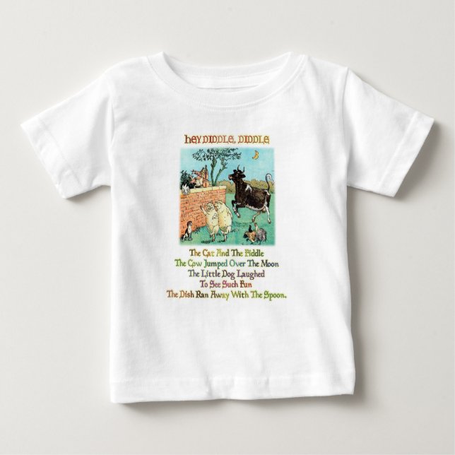 HJÄLPDIDDLE DIDDLE THE CAT AND FIDDLE T SHIRT (Framsida)