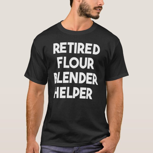 Hjälper för pensionerad mjölblender t shirt (Framsida)