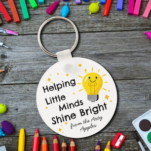 Hjälper lilla minds Shine Bright Lärare Nyckelring