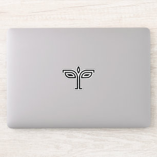 Hjälper Liv Bokstav T Monogram Klistermärken