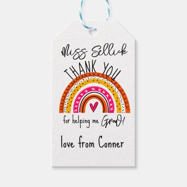 hjälper mig att odla presenter märkre presentetikett (Framsidan)