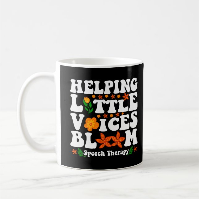 Hjälper små röster att blomstra Logopedterapi SLP Kaffemugg (Vänster)