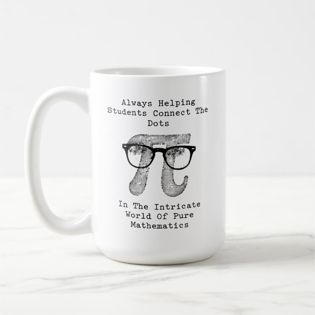 Hjälper studenter att koppla prickar i ren matemat kaffemugg (Vänster)