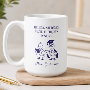 Hjälper studenter att skriva sin egen ödesdesign kaffemugg