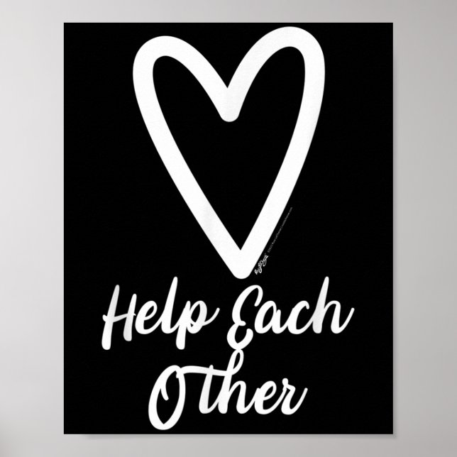 Hjälper varandra att ljuda i hjärtat poster (Framsidan)