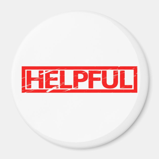 Hjälpfull Frimärke Magnet (Framsidan)