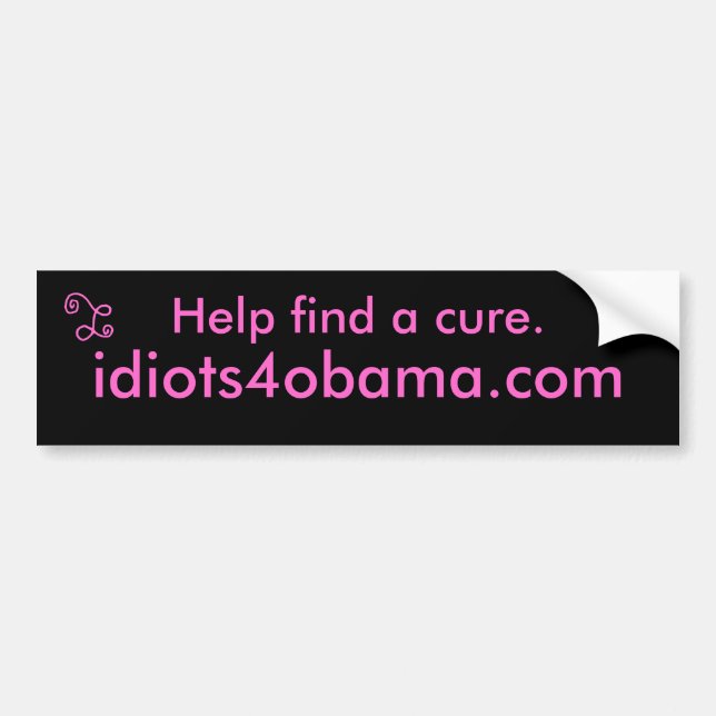 Hjälpfynd boten., idiots4obama.com bildekal (Framsidan)