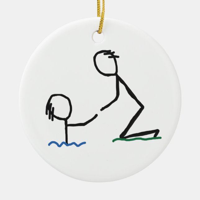 Hjälping Hand Julgransprydnad Keramik (Framsidan)
