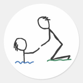 Hjälping Hand Runt Klistermärke