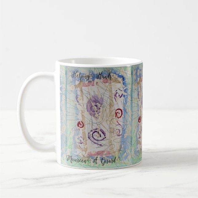 Hjälping Händer Healing Maureen Girard Art Kaffemugg (Vänster)