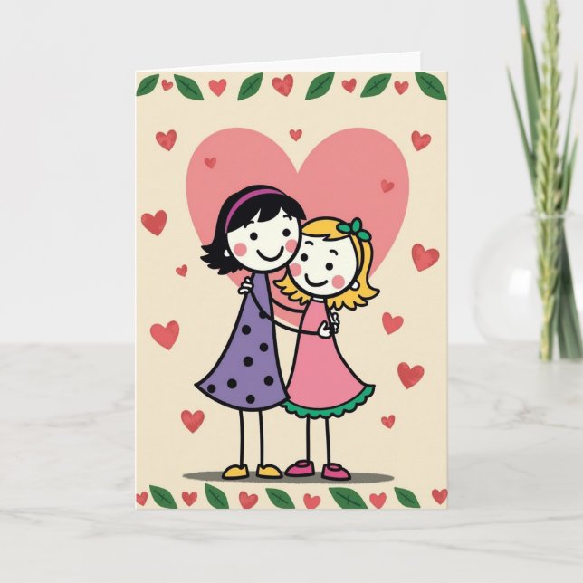 Hjälplig Morsdag Sketchkort Kort (Framsida)
