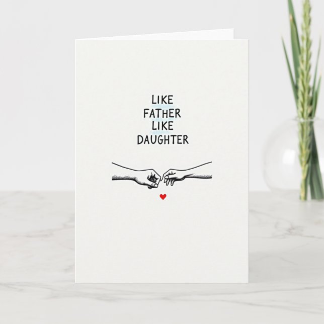 Hjälplig Pappa-Dotter Kort (Framsida)