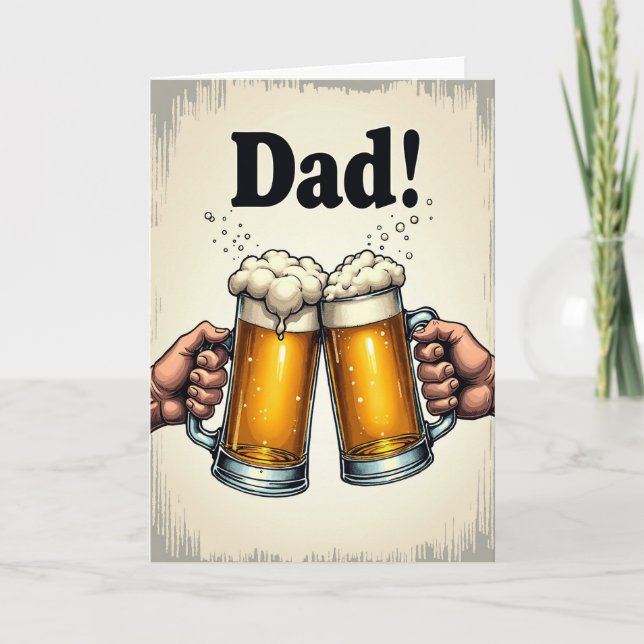 Hjälplig Pappa Skål Kort (Framsida)