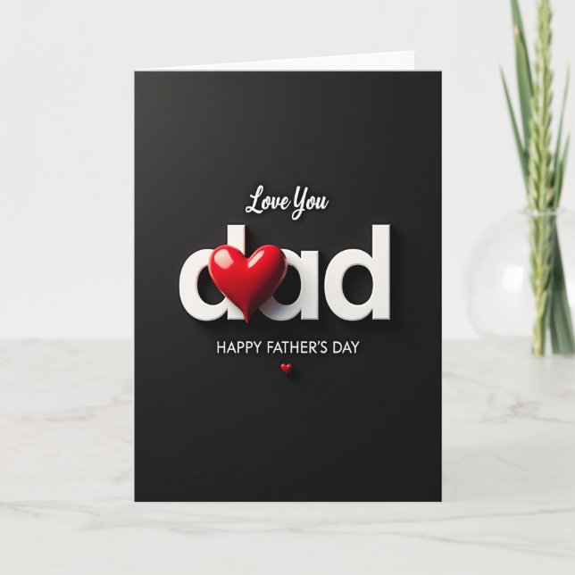 Hjälplig Pappa Typografi Kort (Framsida)