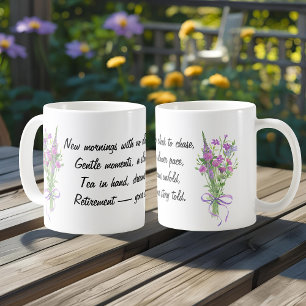 Hjälplös Citat för Pension Elegant Vildblomma  Kaffemugg