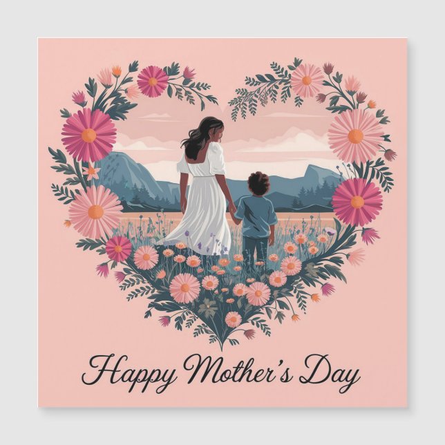Hjälplöst design för mors dag: Mamma och barn  (Framsida)