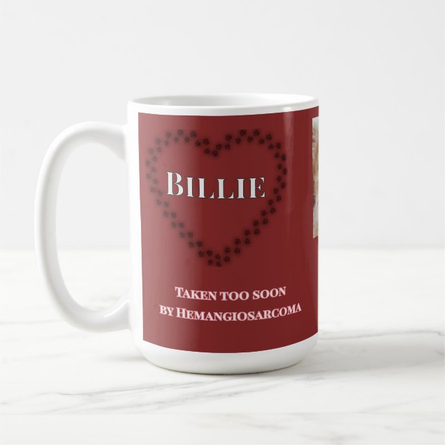Hjälplöst Hemangiosarkom Tribute Kaffemugg (Vänster)