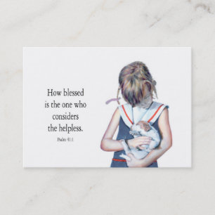Hjälpreda och välsignelse visitkort