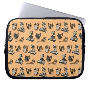 Hjälpsam Gult för kattstudier Laptop Fodral