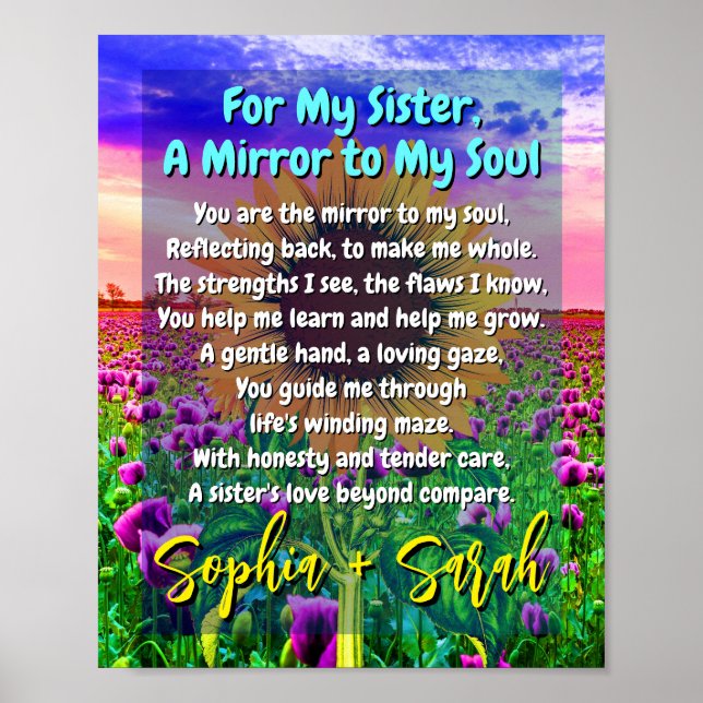 Hjälpsam syster dikt affisch (En särskild gåva) (Framsidan)